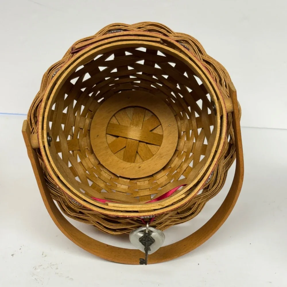 Vintage Longaberger Basket Lid Tournament of Roses Pasadena Floral Liner 2004